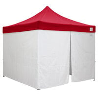 Caravan Canopy 21003105030 Aluma 10' x 10' Red Heavy-Duty Commercial Grade Instant Canopy Deluxe Kit with Side Walls