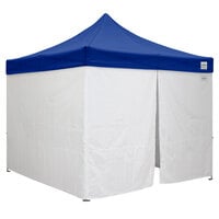 Caravan Canopy 21003105020 Aluma 10' x 10' Blue Heavy-Duty Commercial Grade Instant Canopy Deluxe Kit with Side Walls