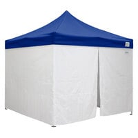Caravan Canopy 21003205020 Classic 10' x 10' Blue Heavy-Duty Commercial Grade Instant Canopy Deluxe Kit with Side Walls