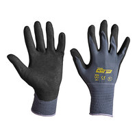 Cordova ActivGrip Advance Gray / Purple Nylon Gloves with Black MicroFinish Nitrile Palm Coating - Pair