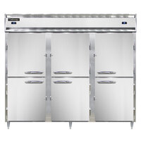 Continental DL3RRF-SA-HD 78" Solid Half Door Dual Temperature Reach-In Refrigerator/Refrigerator/Freezer