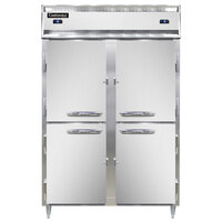Continental Refrigerator D2RFNHD 52" Solid Half Door Dual Temperature Reach-In Refrigerator/Freezer