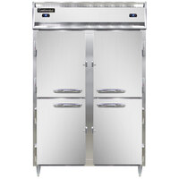 Continental DL2RFS-HD 52" Solid Half Door Shallow Depth Dual Temperature Reach-In Refrigerator/Freezer