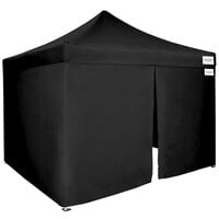 Caravan Canopy 21003502051 Alumashade Bigfoot 10' x 10' Black Light-Duty Commercial Grade Instant Canopy Blackout Kit with Side Walls