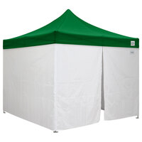Caravan Canopy 21003305040 Displayshade 10' x 10' Green Light-Duty Commercial Grade Instant Canopy Deluxe Kit with Side Walls