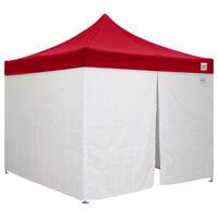 Caravan Canopy 21003305030 Displayshade 10' x 10' Red Light-Duty Commercial Grade Instant Canopy Deluxe Kit with Side Walls