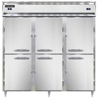 Continental Refrigerator D3RRFNPTHD 78" Solid Half Door Dual Temperature Pass-Through Refrigerator/Refrigerator/Freezer