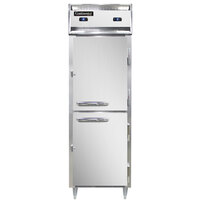 Continental D1RFENHD 29" Solid Half Door Extra-Wide Dual Temperature Reach-In Refrigerator/Freezer