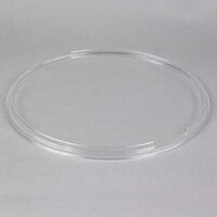 Solut 00074 15 inch Clear PET Plastic Smooth Wall Round Flat Lid - 75/Case