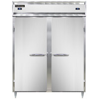 Continental DL2RFES-SS 57" Solid Door Extra-Wide, Shallow Depth Dual Temperature Reach-In Refrigerator/Freezer