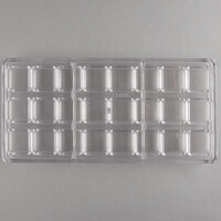 Matfer Bourgeat 383205 Polycarbonate 24 Compartment Square Shells Chocolate Mold