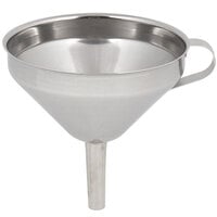 Matfer Bourgeat 116220 4 3/4 inch Stainless Steel Funnel with Detachable Strainer