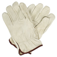 Economy Grain Pigskin Driver's Gloves with Straight Thumbs - Large - Pair
