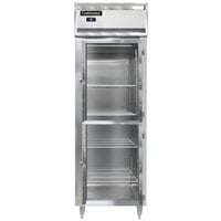 Continental D1RSNGDHD 26 inch Half Glass Door Shallow Depth Reach-In Refrigerator