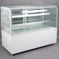 Avantco BCD-60 60" Curved Glass White Dry Bakery Display Case