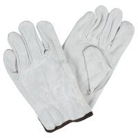 Gray Select Split Cowhide Leather Driver's Gloves - Extra Large - Pair