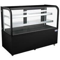 Avantco BCD-60 60 inch Curved Glass Black Dry Bakery Display Case