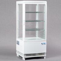 Avantco GSM-3-HC White Glass Sided Countertop Display Refrigerator