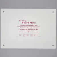 San Jamar CBM1622 Saf-T-Grip Board-Mate 22 inch x 16 inch White Cutting Board Mat