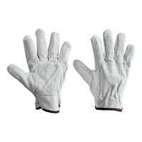 Cordova Grain Cowhide Leather Driver's Gloves with Split Leather Palm and Back
