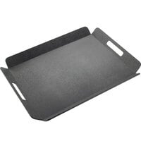 Cal-Mil 958-1-13 22 1/2 inch x 17 inch Black Room Service Tray with Raised Edges