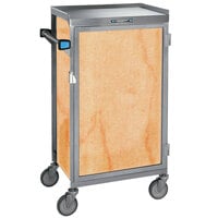 Lakeside 654HRM Stainless Steel Six Tray Meal Delivery Cart With Hard Rock Maple Finish