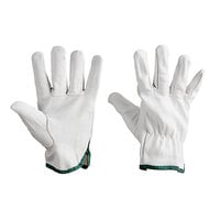 Cordova Gray Standard Grain Goatskin Leather Driver's Gloves with Keystone Thumbs