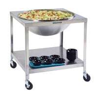Lakeside PB713 PrisonBilt Heavy-Duty Stainless Steel Mobile Mixing Bowl Stand for 80 Qt. Bowl