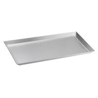 Acopa 12 inch x 8 1/4 inch Rectangular Stainless Steel Appetizer Tray with Angled Brim