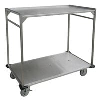 Lakeside PB51 PrisonBilt Two Shelf Open Tray Delivery Cart - 53" x 30" x 41"