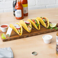 Choice 13 1/4 inch x 2 inch x 2 inch Stainless Steel Half Size Taco Holder with 4 or 5 Compartments