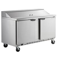 Beverage-Air SPE60HC-16 Elite Series 60" 2 Door Refrigerated Sandwich Prep Table