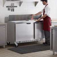 Beverage-Air SPE60HC-16 Elite Series 60 inch 2 Door Refrigerated Sandwich Prep Table