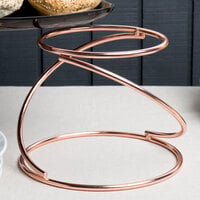 Choice 7 inch Rose Gold Swirl Metal Display Stand