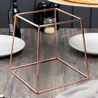 Choice 9 inch Square Rose Gold Metal Display Stand