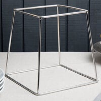 Choice 9 inch Square Stainless Steel Metal Display Stand