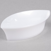 Fineline 6207-WH Tiny Temptations 4 1/2 inch x 2 1/2 inch Tiny Treasures White Disposable Plastic Tray - 200/Case