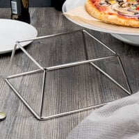 Choice 4 inch Square Stainless Steel Metal Display Stand