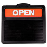 Headline Sign 3727 14 3/8" x 12 3/8" Double-Sided "Open" / "Closed" Sign with Plastic Push Characters