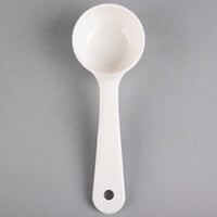 Carlisle 492602 Measure Misers 3 oz. White Acetal Short Handle Portion Spoon