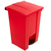 Rubbermaid FG614400RED 48 Qt. / 12 Gallon Red Rectangular Step-On Trash Can