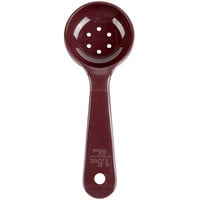 Carlisle 496101 Measure Misers 1.5 oz. Reddish Brown Acetal Short Handle Perforated Portion Spoon