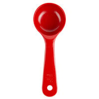 Carlisle 492405 Measure Misers 2 oz. Red Acetal Short Handle Portion Spoon