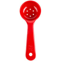 Carlisle 496205 Measure Misers 2 oz. Red Acetal Short Handle Perforated Portion Spoon