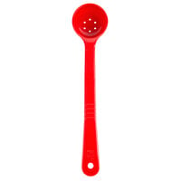 Carlisle 396105 Measure Misers 2 oz. Red Acetal Long Handle Perforated Portion Spoon