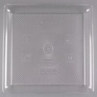 Fineline SQ4818.CL Platter Pleasers 18" x 18" Clear Plastic Square Cater Tray - 20/Case