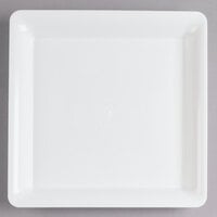 Fineline SQ4414.WH Platter Pleasers 14" x 14" White Plastic Square Cater Tray - 20/Case