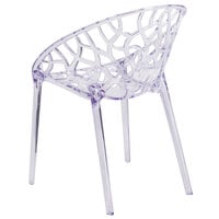 Flash Furniture FH-156-APC-GG Specter Transparent Polycarbonate Outdoor / Indoor Stackable Side Chair