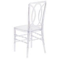Flash Furniture BH-H007-CRYSTAL-GG Elegance Chiavari Transparent Polycarbonate Outdoor / Indoor Stackable Chair with Oval-Designed Back