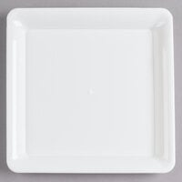 Fineline SQ4212.WH Platter Pleasers 12" x 12" White Plastic Square Cater Tray - 25/Case